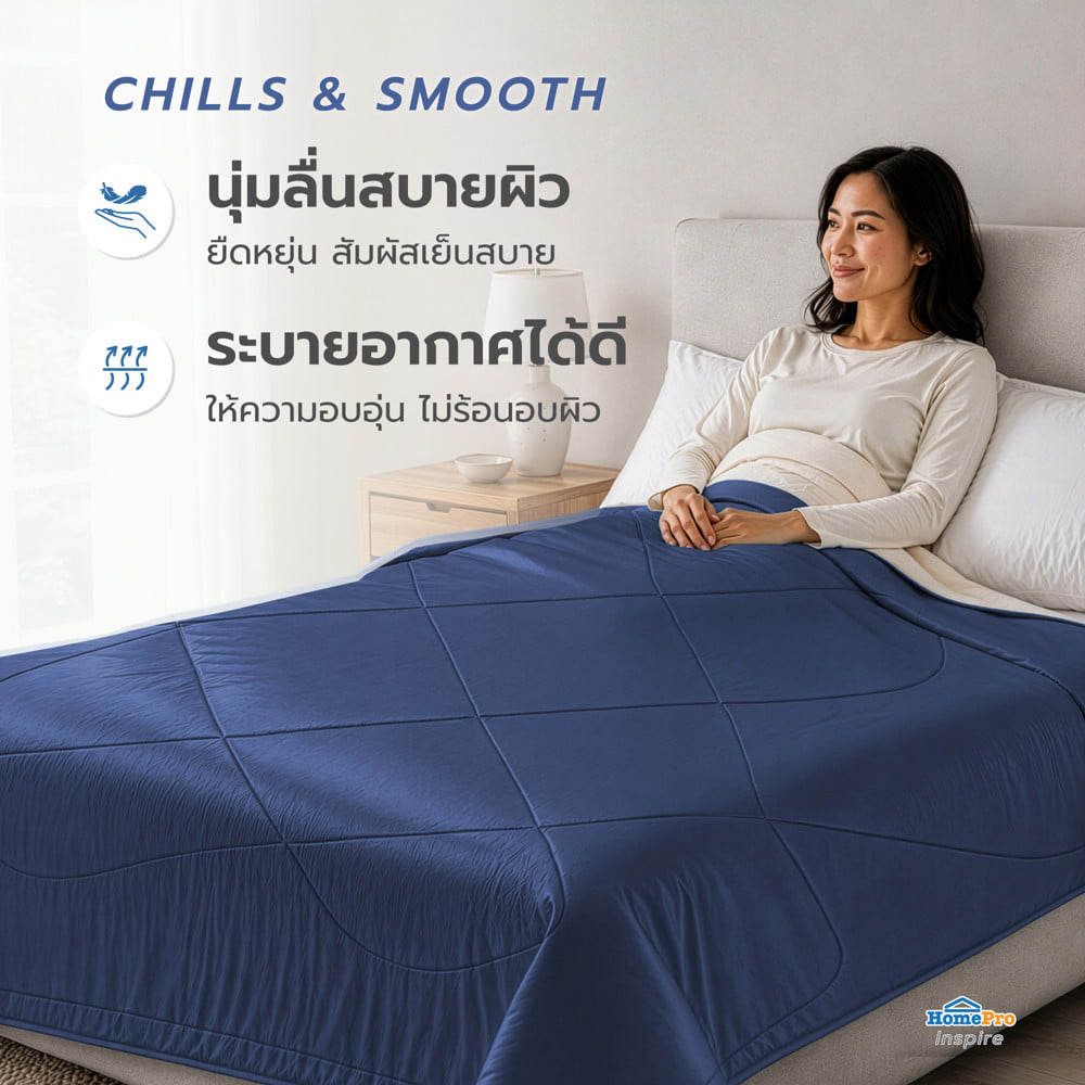 ผ้าห่ม HOME LIVING STYLE ANDES 70x90 นิ้ว สี BLUE