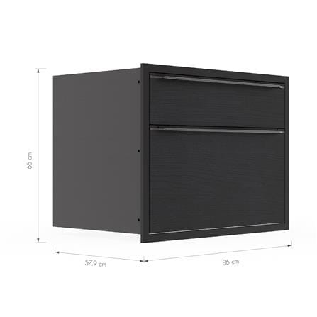 ตู้ลิ้นชัก KITZCHO LUCIDA PLUS 86x66 ซม. สี BLACK OAK_5