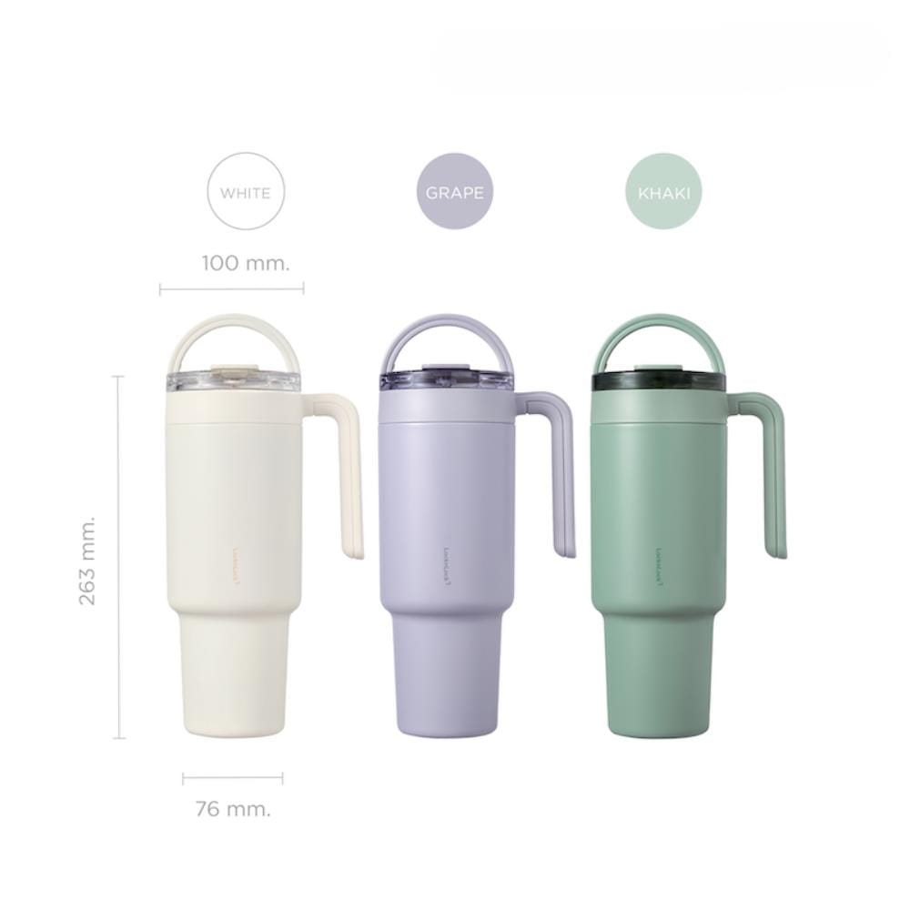 กระติกสุญญากาศ LOCKNLOCK METRO CAFE DUAL HANDLE 1.2 ลิตร สีเขียว