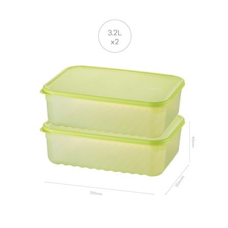 กล่องอาหาร LOCKNLOCK SMART KEEP FRESH HLE5600NS2 3.2 ลิตร สีเขียว (แพ็ก 2 ชิ้น)_15