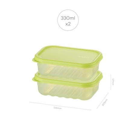 กล่องอาหาร LOCKNLOCK SMART KEEP FRESH HLE5100NS2 0.33 ลิตร สีเขียว (แพ็ก 2 ชิ้น)_15