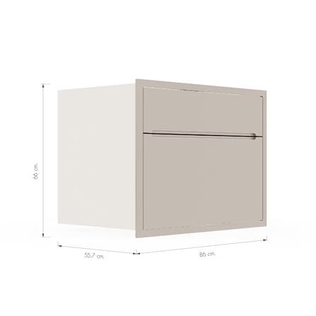 ตู้ลิ้นชัก KITZCHO CURVE 86x66 ซม. สี SAHARA_5