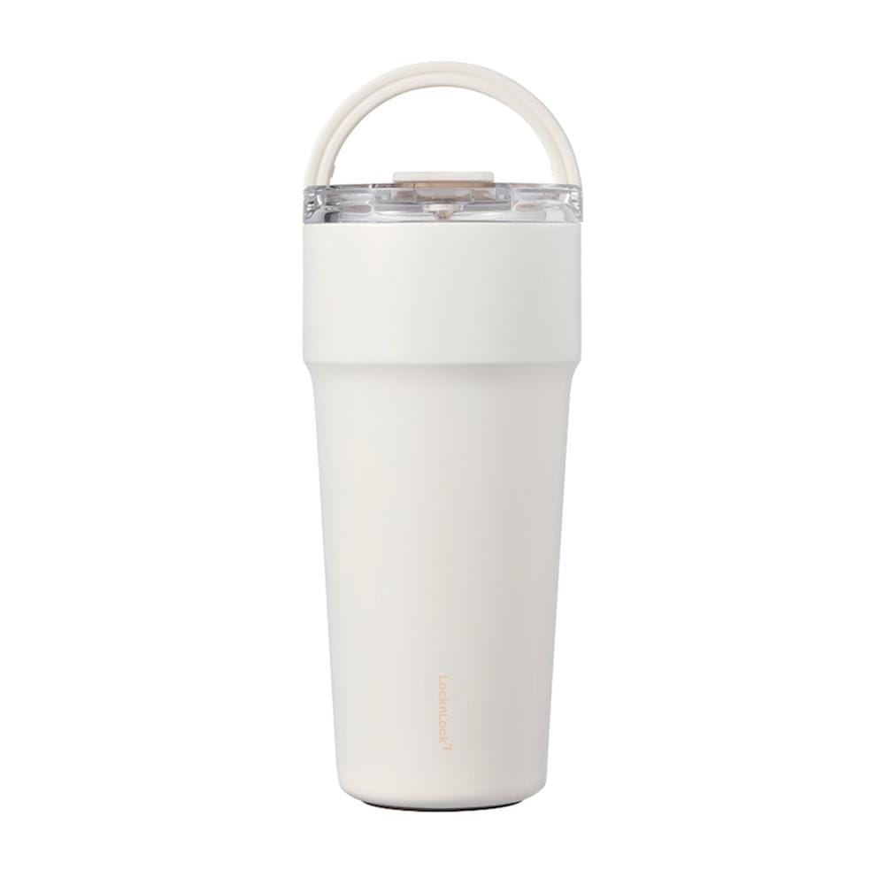กระติกสุญญากาศ LOCKNLOCK METRO CAFE TOP HANDLE 0.9 ลิตร สีขาว