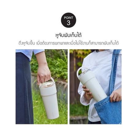 กระติกสุญญากาศ LOCKNLOCK METRO CAFE TOP HANDLE 0.9 ลิตร สีขาว_6