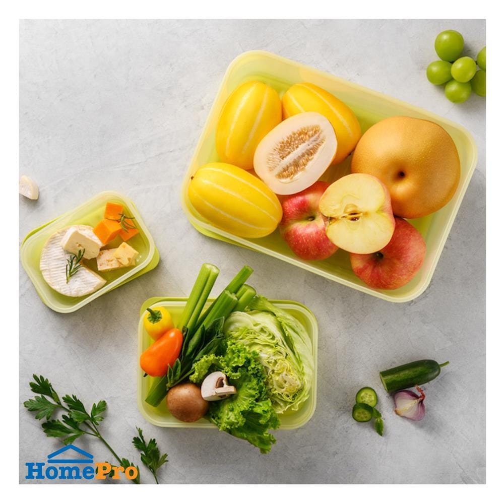 กล่องอาหาร LOCKNLOCK SMART KEEP FRESH HLE5400NS2 1.5 ลิตร สีเขียว (แพ็ก 2 ชิ้น)