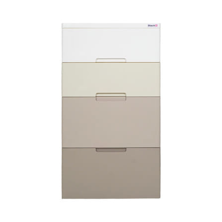 ตู้ลิ้นชัก 4 ชั้น STACKO KURI 58x38x109 ซม. สีขาว/น้ำตาล_1