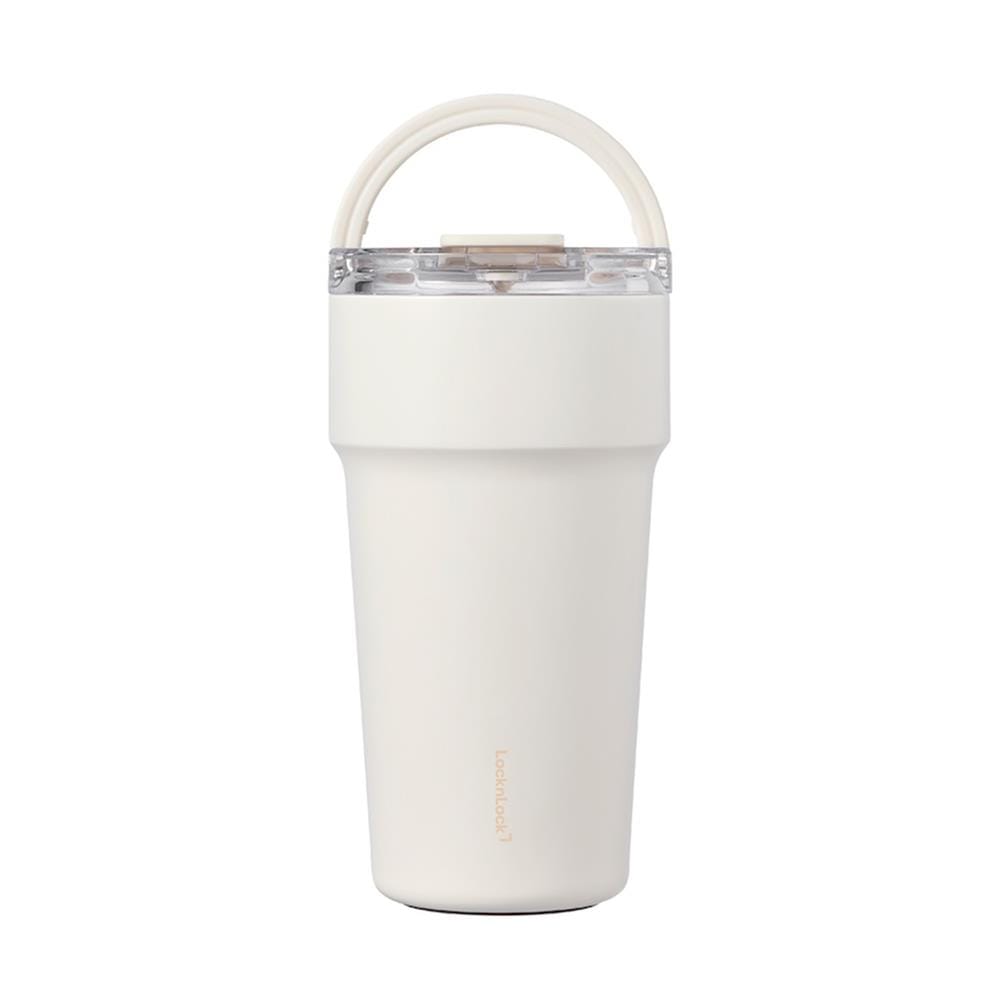 กระติกสุญญากาศ LOCKNLOCK METRO CAFE TOP HANDLE 0.71 ลิตร สีขาว