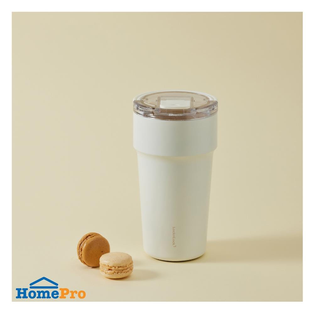 กระติกสุญญากาศ LOCKNLOCK METRO CAFE TOP HANDLE 0.71 ลิตร สีขาว