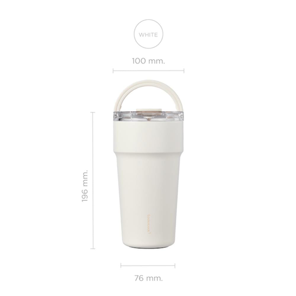 กระติกสุญญากาศ LOCKNLOCK METRO CAFE TOP HANDLE 0.71 ลิตร สีขาว