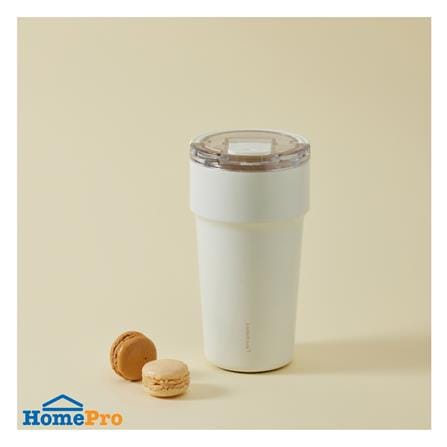 กระติกสุญญากาศ LOCKNLOCK METRO CAFE TOP HANDLE 0.71 ลิตร สีขาว_1