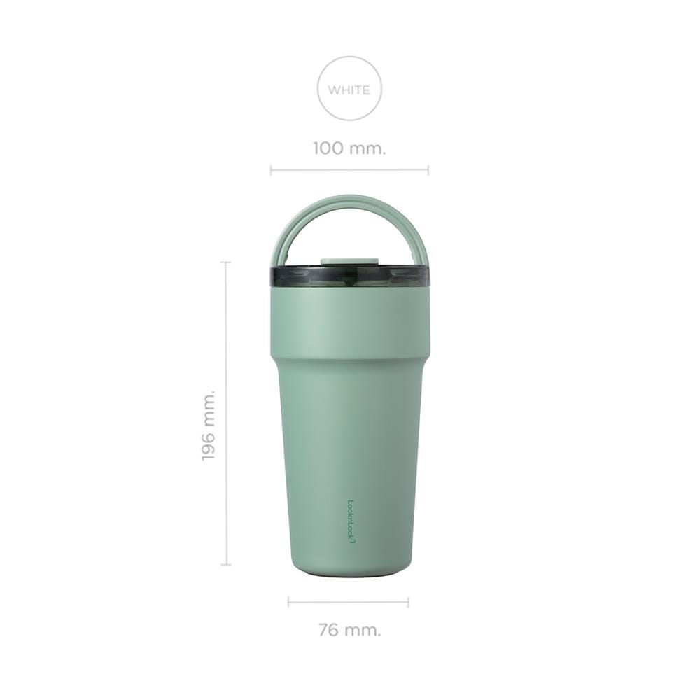 กระติกสุญญากาศ LOCKNLOCK METRO CAFE TOP HANDLE 0.71 ลิตร สีเขียว