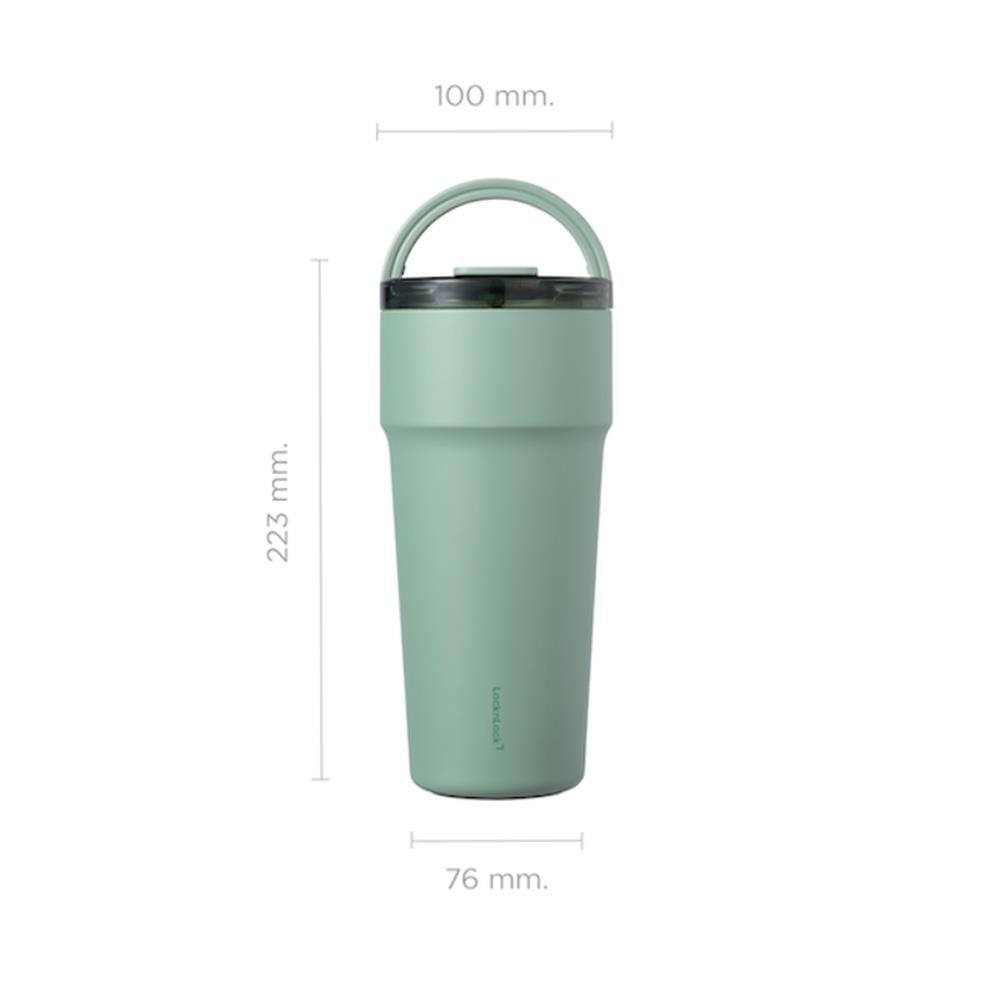 กระติกสุญญากาศ LOCKNLOCK METRO CAFE TOP HANDLE 0.9 ลิตร สีเขียว