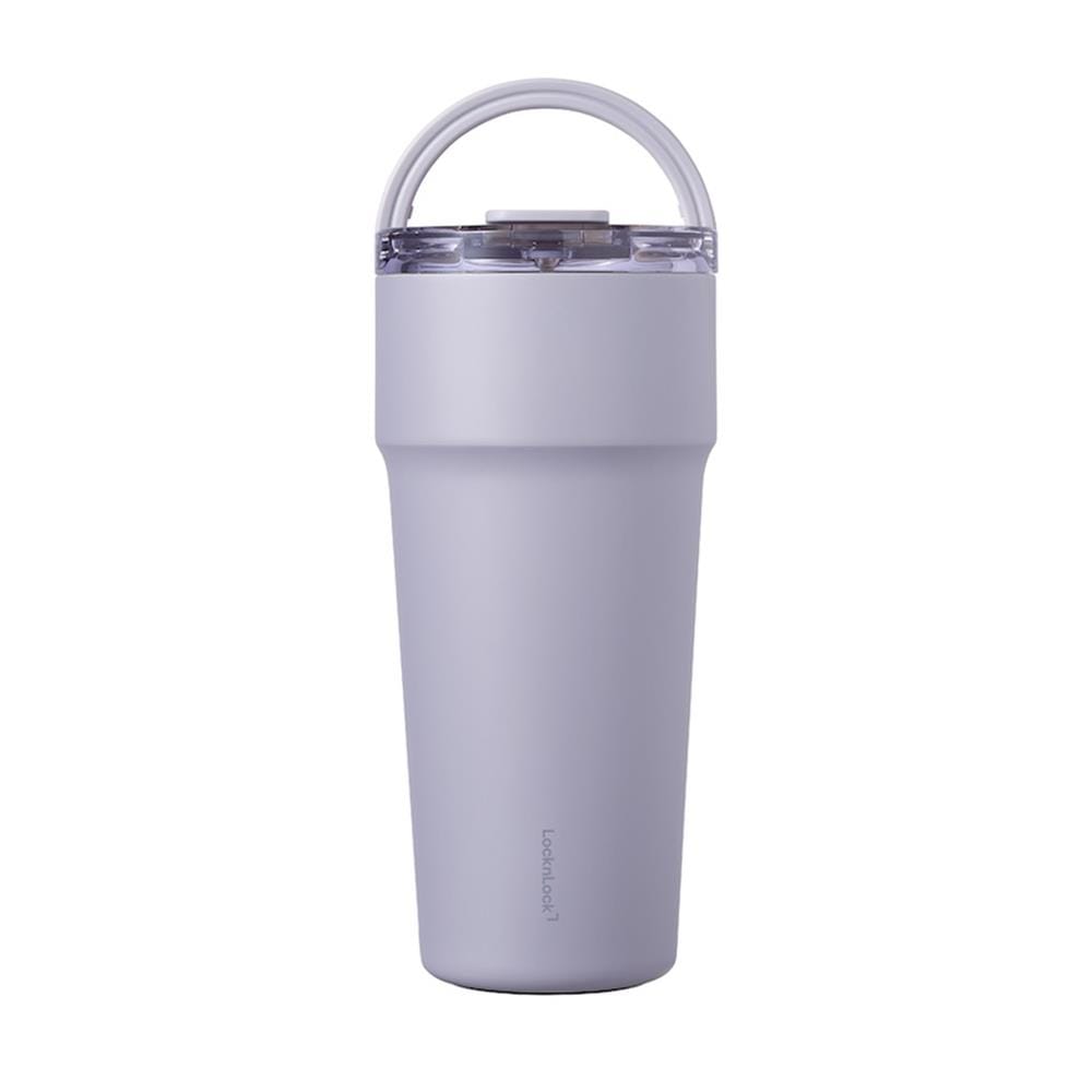 กระติกสุญญากาศ LOCKNLOCK METRO CAFE TOP HANDLE 0.9 ลิตร สีม่วง