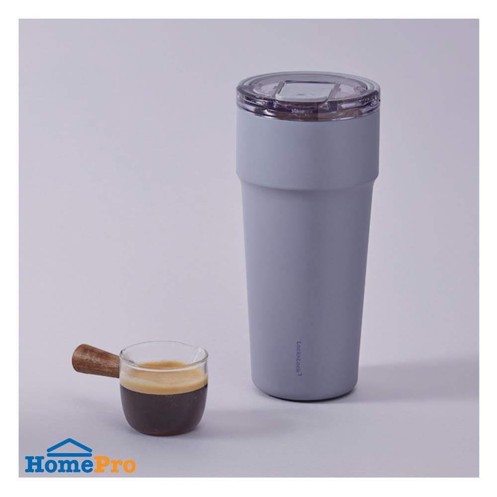 กระติกสุญญากาศ LOCKNLOCK METRO CAFE TOP HANDLE 0.9 ลิตร สีม่วง