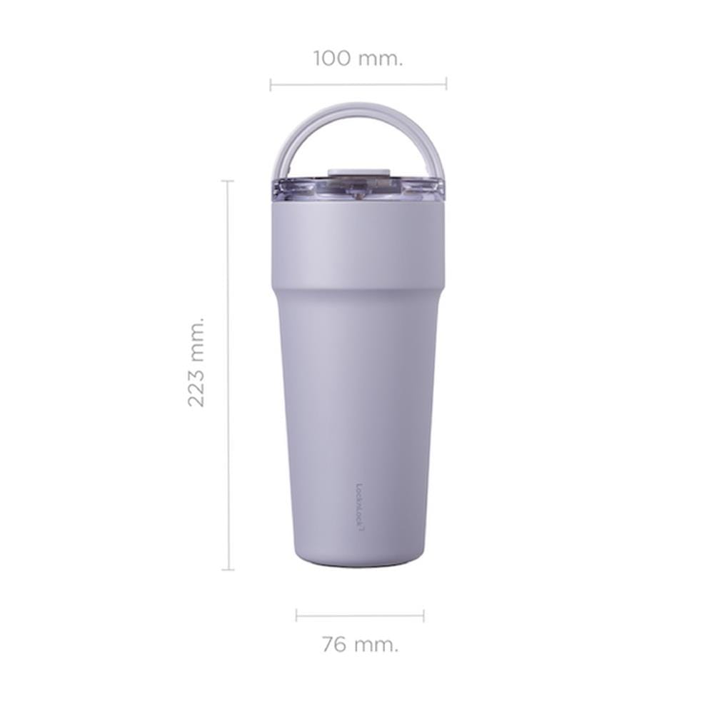 กระติกสุญญากาศ LOCKNLOCK METRO CAFE TOP HANDLE 0.9 ลิตร สีม่วง