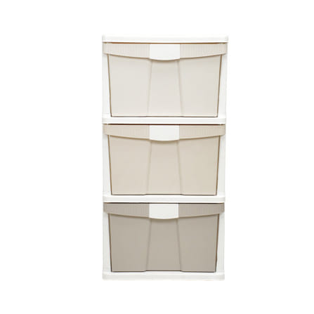 ตู้ลิ้นชัก 3 ชั้น STACKO KURI 40x50x78 ซม. สีขาว/น้ำตาล_1