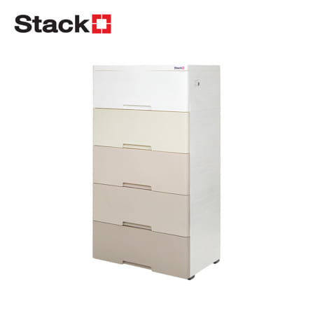 ตู้ลิ้นชัก 5 ชั้น STACKO KURI 58x38x110 ซม. สีขาว/...