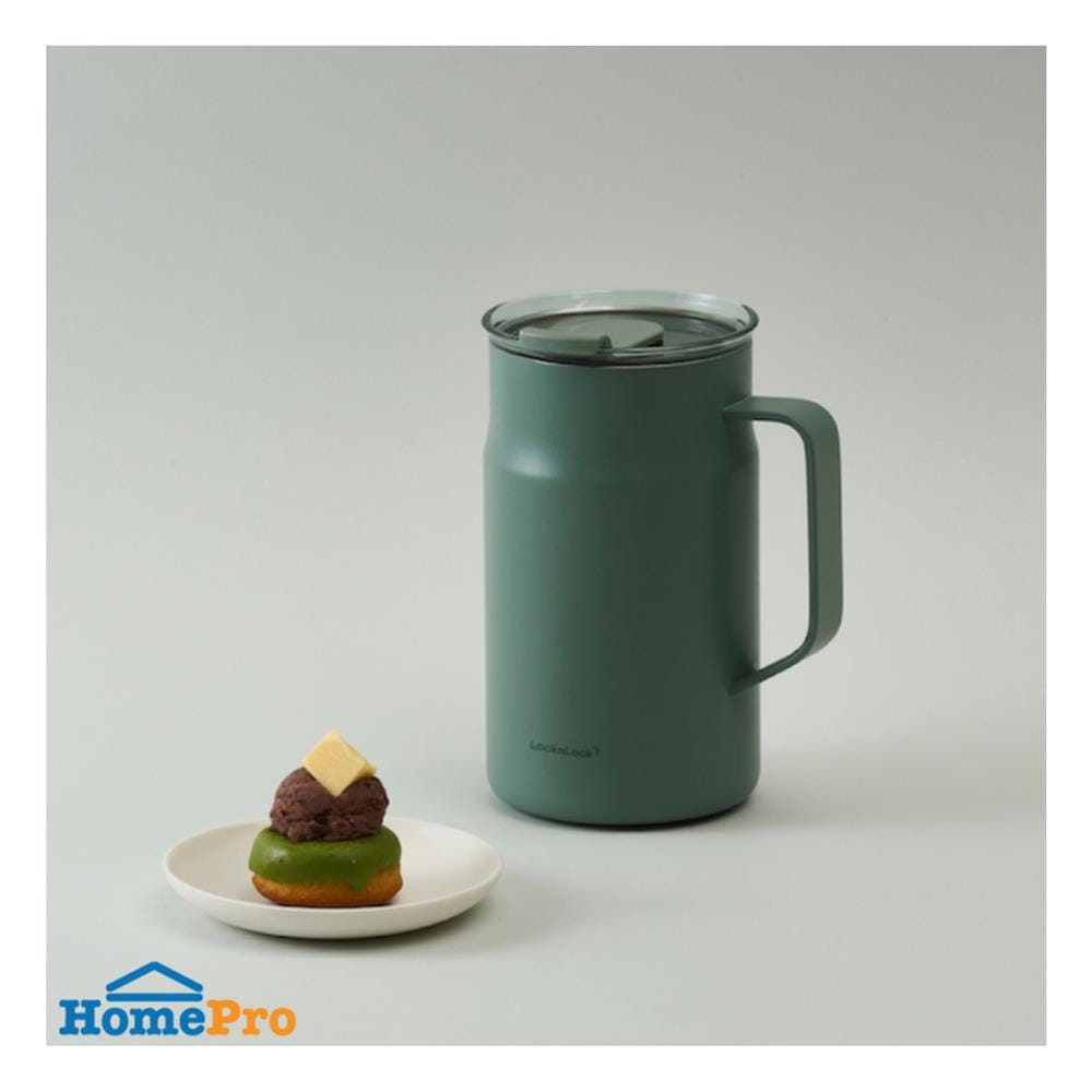 กระติกสุญญากาศ LOCKNLOCK METRO CAFE CERAMIC MUG 0.6 ลิตร สีเขียว