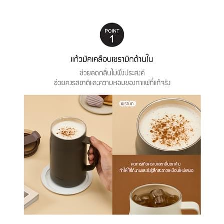 กระติกสุญญากาศ LOCKNLOCK METRO CAFE CERAMIC MUG 0.6 ลิตร สีเขียว_4
