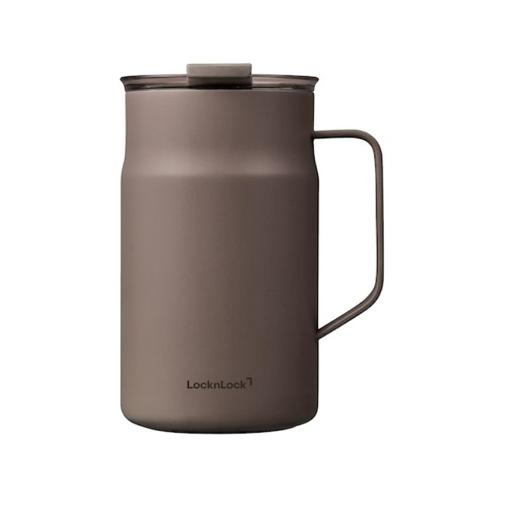 กระติกสุญญากาศ LOCKNLOCK METRO CAFE CERAMIC MUG 0.6 ลิตร สีน้ำตาล