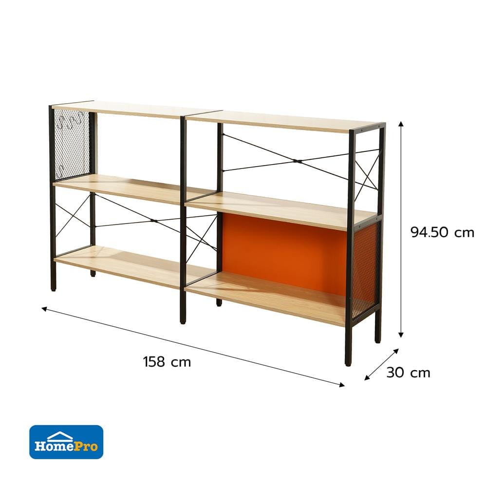 ชั้นวางของ 3 ชั้น FURDINI BOXA 158 ซม. สี FRANCO OAK