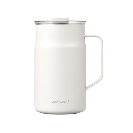กระติกสุญญากาศ LOCKNLOCK METRO CAFE CERAMIC MUG 0.6 ลิตร สีขาว_0