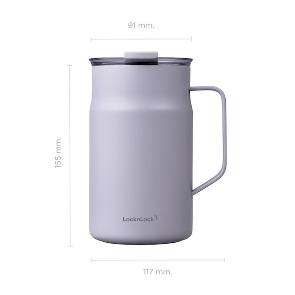กระติกสุญญากาศ LOCKNLOCK METRO CAFE CERAMIC MUG 0.6 ลิตร สีม่วง