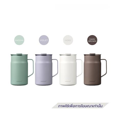 กระติกสุญญากาศ LOCKNLOCK METRO CAFE CERAMIC MUG 0.6 ลิตร สีม่วง_1