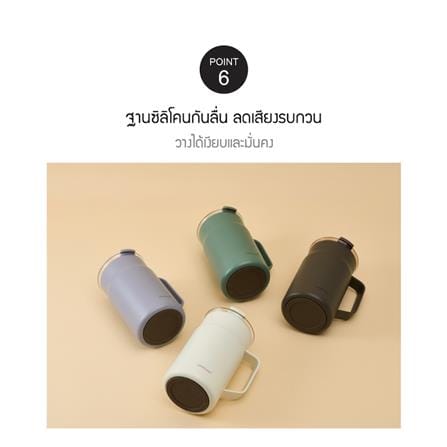 กระติกสุญญากาศ LOCKNLOCK METRO CAFE CERAMIC MUG 0.6 ลิตร สีม่วง_9