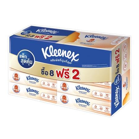กระดาษเช็ดหน้า KLEENEX ALLERGY COMFORT 54 แผ่น (แพ็ก 8+2 ชิ้น)_0