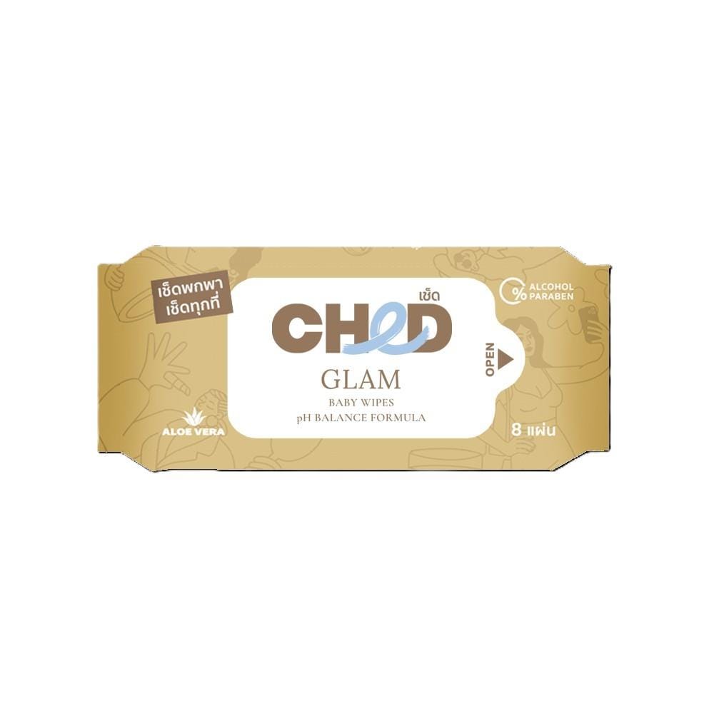 ผ้าเช็ดทำความสะอาด CHED GLAM 8 แผ่น (แพ็ก 8 ชิ้น)