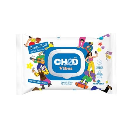 ผ้าเช็ดทำความสะอาดผิว CHED VIBES 72 แผ่น (แพ็ก 1+1 ชิ้น)_1