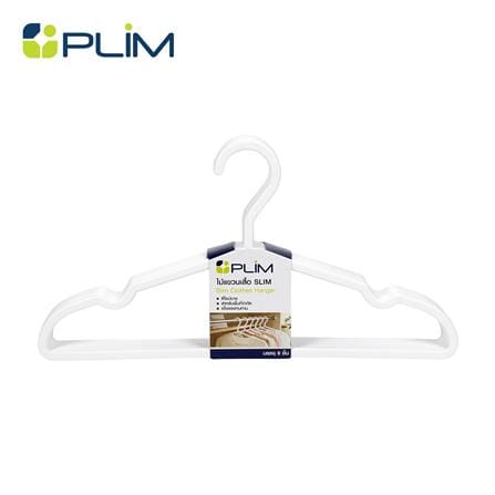 ไม้แขวนเสื้อ PLIM SLIM 010 สีขาว (แพ็ก 8 ชิ้น)_0