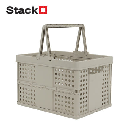 กล่องหูหิ้วพับได้ STACKO CIRCULAR 31.7x23.5x21.5 ซม. สีเทา_0