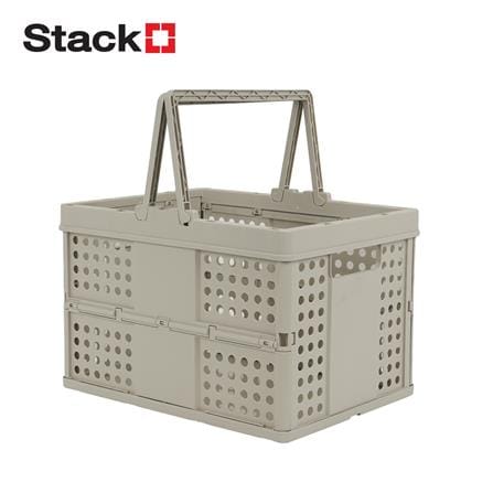 กล่องหูหิ้วพับได้ STACKO CIRCULAR 31.7x23.5x21.5 ซม. สีเทา_0