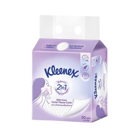 กระดาษเช็ดหน้า KLEENEX SKINCARE 50 แผ่น (แพ็ก 3 ชิ้น)_0