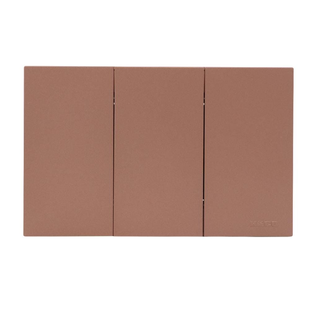 ชุดสวิตช์ทางเดียว 3 ช่อง HACO MELLOW HACO-LO-MEL-S31 MCM สี MOCHA MOUSSES