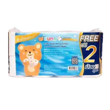 กระดาษชำระ KUMA BIG ROLL (แพ็ก 6+2 ชิ้น)_1