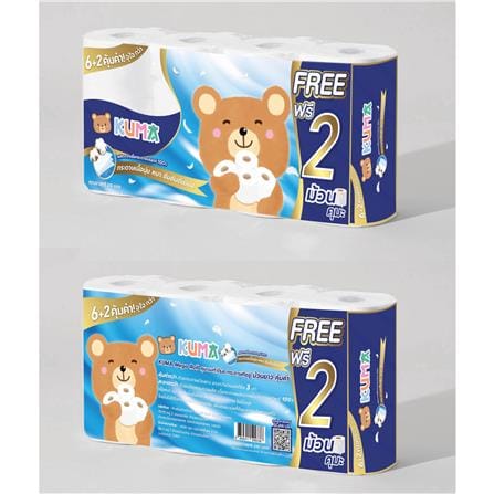 กระดาษชำระ KUMA BIG ROLL (แพ็ก 6+2 ชิ้น)_2
