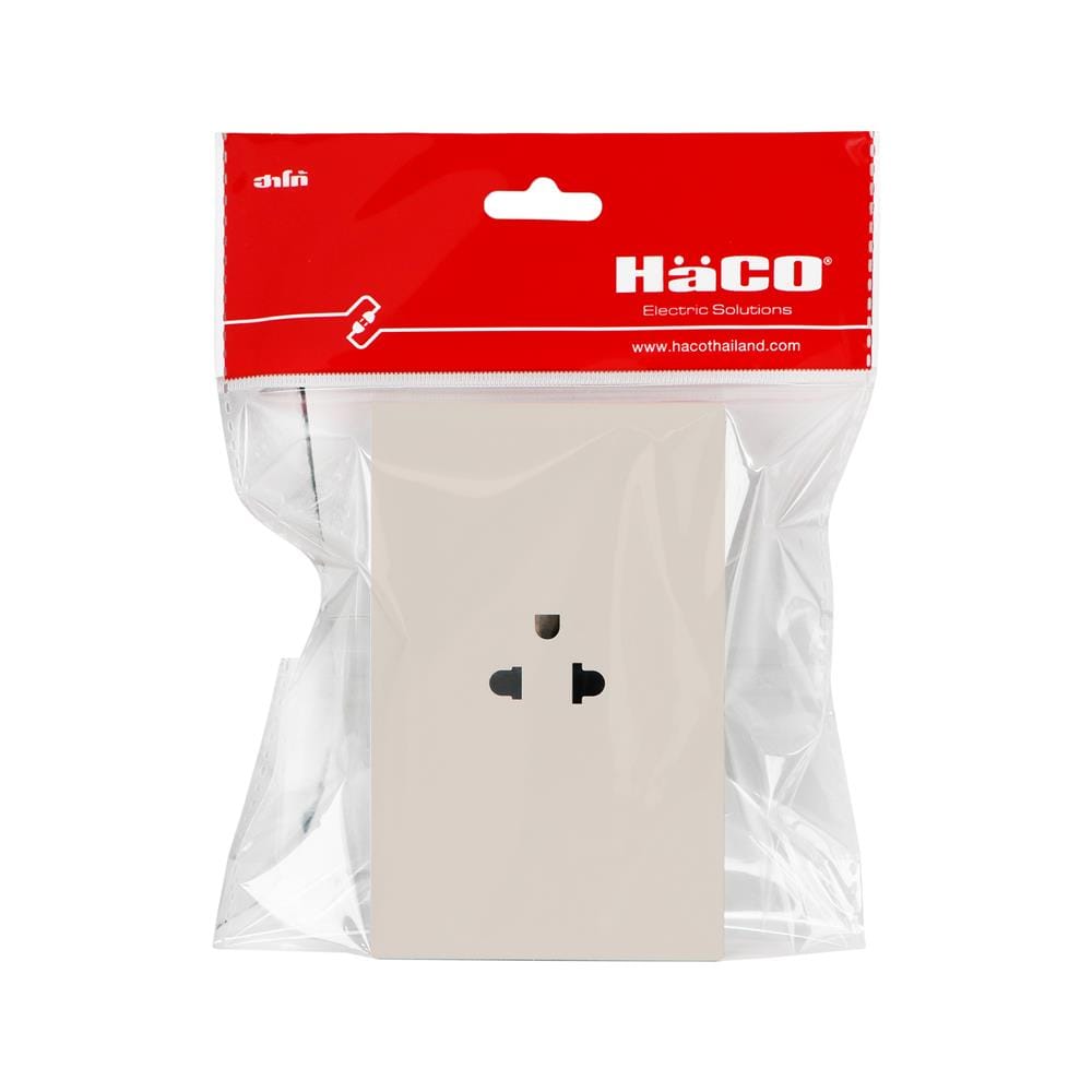 ชุดเต้ารับเดี่ยว 3 ขา HACO MELLOW HACO-LO-MEL-E10 MLS สี MOONLIT SAND