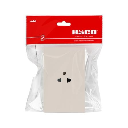 ชุดเต้ารับเดี่ยว 3 ขา HACO MELLOW HACO-LO-MEL-E10 MLS สี MOONLIT SAND_5