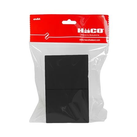 ชุดสวิตช์ทางเดียว 2 ช่อง HACO MELLOW HACO-LO-MEL-S21 MNB สี MIDNIGHT BLACK_5