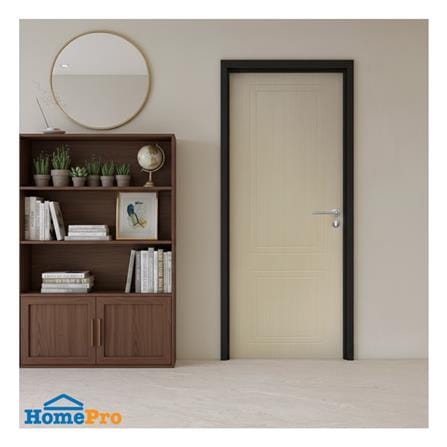 ประตูภายใน UPVC เจาะลูกบิด MODERNWOOD LMWNR017 70x200 ซม. สี LIGHT-OAK_3