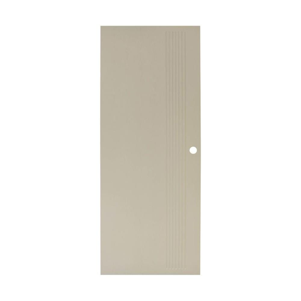 ประตูภายนอก UPVC เจาะลูกบิด MODERNWOOD MWR009 90x200 ซม. สีแชมเปญ