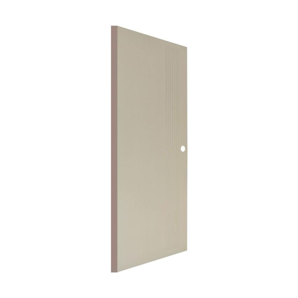 ประตูภายนอก UPVC เจาะลูกบิด MODERNWOOD MWR009 90x200 ซม. สีแชมเปญ