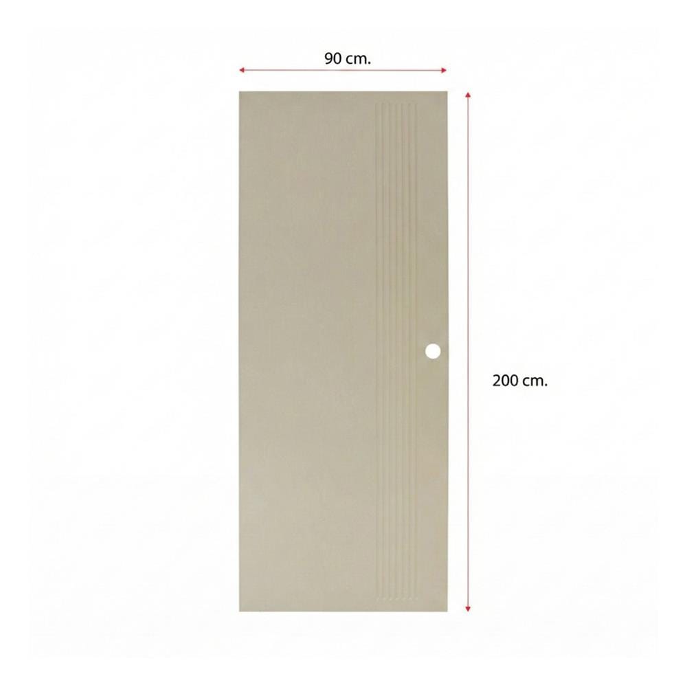 ประตูภายนอก UPVC เจาะลูกบิด MODERNWOOD MWR009 90x200 ซม. สีแชมเปญ