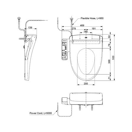 ฝารองนั่งอัตโนมัติ TOTO WASHLET S2 (TCF33461GTH)_1