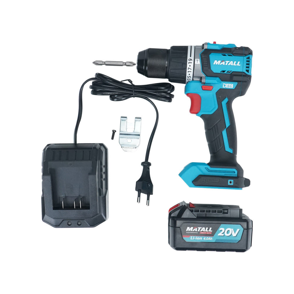สว่านกระแทกไร้สาย (พร้อมแบตเตอรี่และแท่นชาร์จ) MATALL PRO M20V90-DS 20 โวลต์
