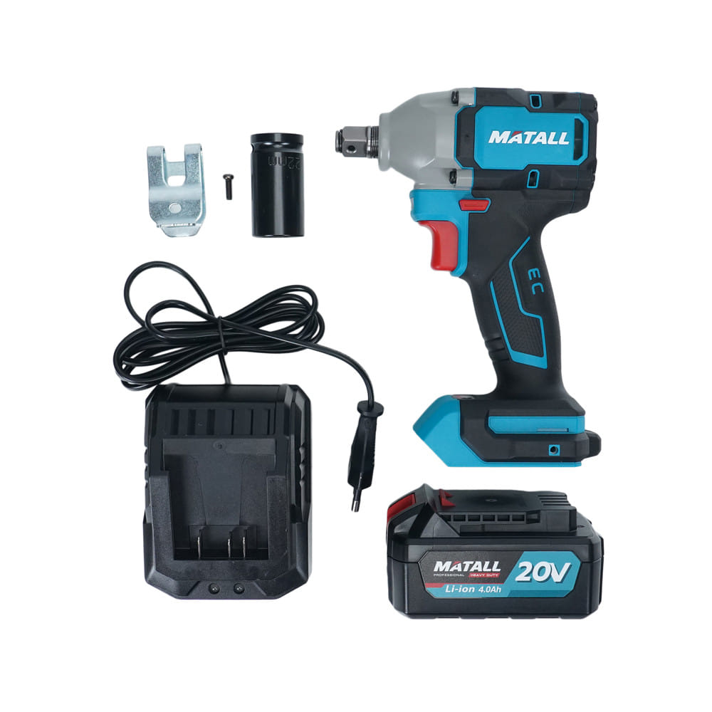 บล็อกกระแทกไร้สาย (พร้อมแบตเตอรี่และแท่นชาร์จ) MATALL PRO M20V318 20 โวลต์
