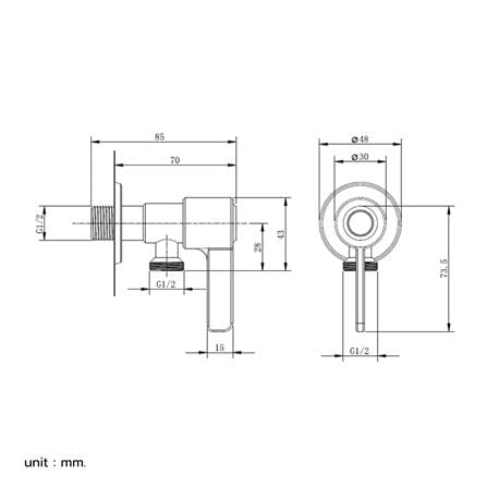 วาล์วฝักบัว 1 ทาง BEN C311-AB-1122_7